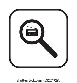 Radio icon, isolated. Flat  design.  