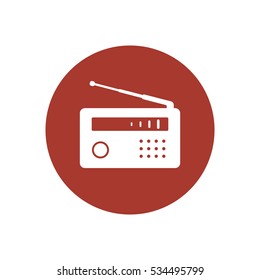 Radio icon, isolated. Flat  design.  