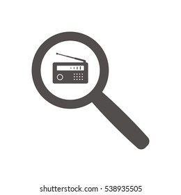 Radio icon, isolated. Flat  design.  