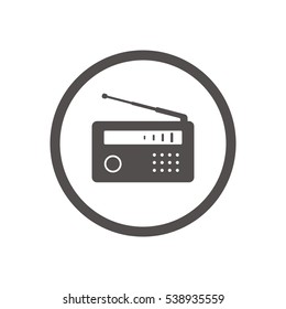Radio icon, isolated. Flat  design.  
