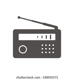 Radio icon, isolated. Flat  design.  