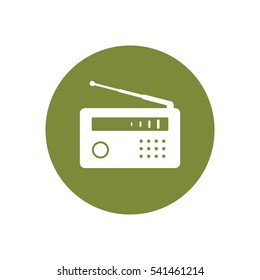 Radio icon, isolated. Flat  design.  