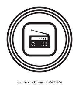 Radio icon, isolated. Flat  design.  