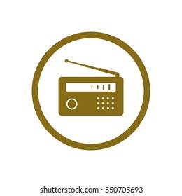 Radio icon, isolated. Flat  design.  
