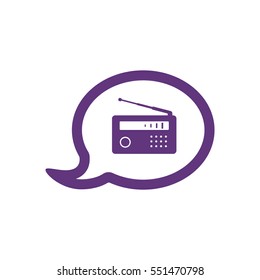 Radio icon, isolated. Flat  design.  