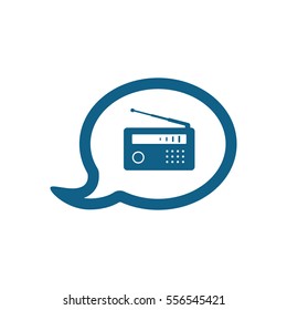 Radio icon, isolated. Flat  design.  