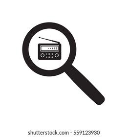 Radio icon, isolated. Flat  design.  