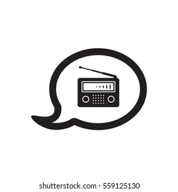 Radio icon, isolated. Flat  design.  