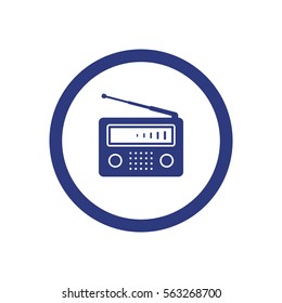 Radio icon, isolated. Flat  design.  