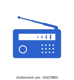 Radio icon, isolated. Flat  design.  