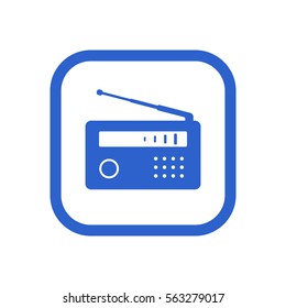 Radio icon, isolated. Flat  design.  