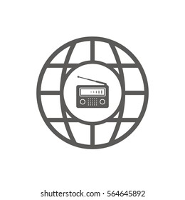 Radio icon, isolated. Flat  design.  