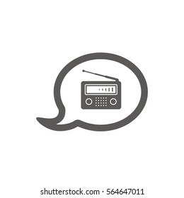 Radio icon, isolated. Flat  design.  