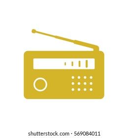Radio icon, isolated. Flat  design.  