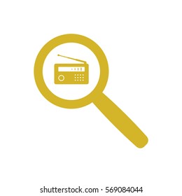 Radio icon, isolated. Flat  design.  