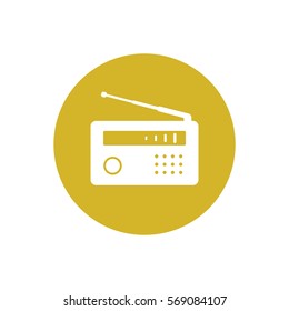 Radio icon, isolated. Flat  design.  