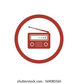 Radio icon, isolated. Flat  design.  