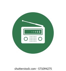 Radio icon, isolated. Flat  design.  