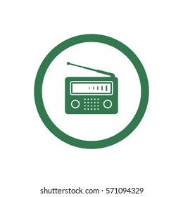 Radio icon, isolated. Flat  design.  