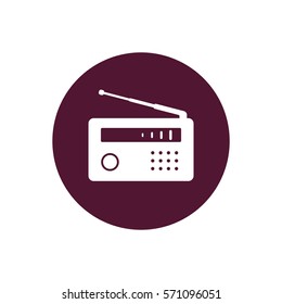 Radio icon, isolated. Flat  design.  