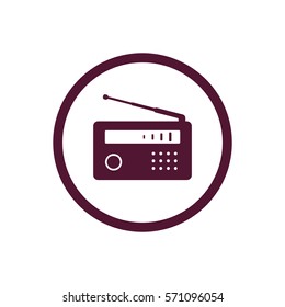 Radio icon, isolated. Flat  design.  