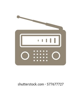 Radio icon, isolated. Flat  design.  
