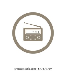 Radio icon, isolated. Flat  design.  