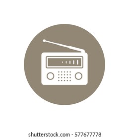 Radio icon, isolated. Flat  design.  