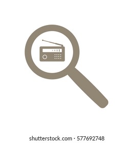 Radio icon, isolated. Flat  design.  