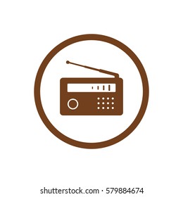 Radio icon, isolated. Flat  design.  