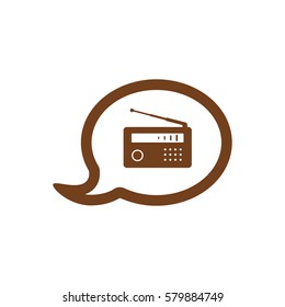 Radio icon, isolated. Flat  design.  
