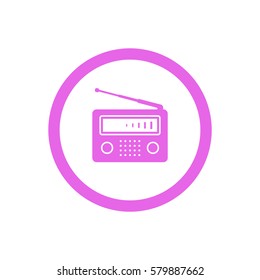 Radio icon, isolated. Flat  design.  