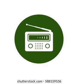 Radio icon, isolated. Flat  design.  