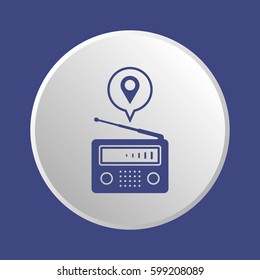 Radio icon, isolated. Flat  design.  