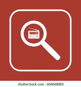 Radio icon, isolated. Flat  design.  