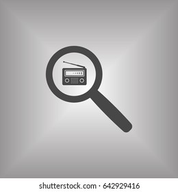 Radio icon, isolated. Flat  design.  