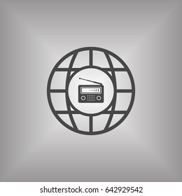 Radio icon, isolated. Flat  design.  