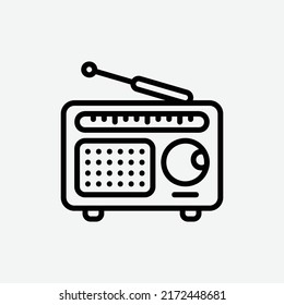  radio icon, isolated games adventures icon in light grey background, perfect for website, blog, logo, graphic design, social media, UI, mobile app