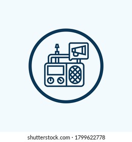 radio icon isolated on white background from technology devices collection. radio icon trendy and modern radio symbol for logo, web, app,