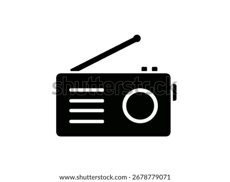 Radio icon isolated on white background.
