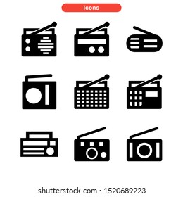 radio  icon isolated sign symbol vector illustration - high quality black style vector icons
