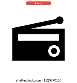 radio  icon isolated sign symbol vector illustration - high quality black style vector icons
