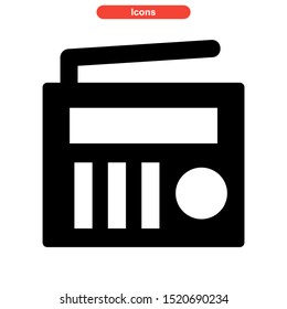 radio  icon isolated sign symbol vector illustration - high quality black style vector icons
