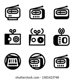 radio icon isolated sign symbol vector illustration - Collection of high quality black style vector icons
