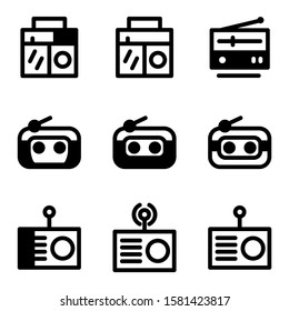radio icon isolated sign symbol vector illustration - Collection of high quality black style vector icons
