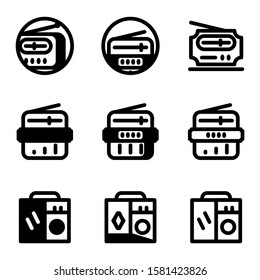radio icon isolated sign symbol vector illustration - Collection of high quality black style vector icons
