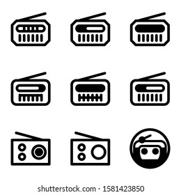 radio icon isolated sign symbol vector illustration - Collection of high quality black style vector icons
