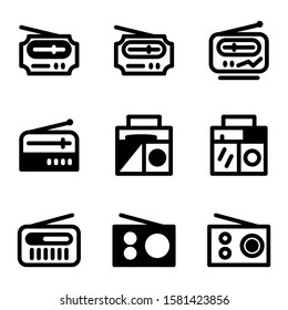 radio icon isolated sign symbol vector illustration - Collection of high quality black style vector icons
