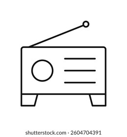 Radio icon isolated. simple vector icon on white background