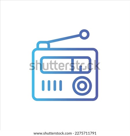 radio icon with isolated vektor and transparent background.